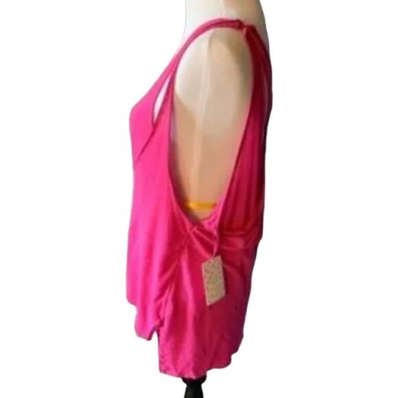 🆕 Free People Pink We the Hot Tank Top size M - Picture 4 of 5